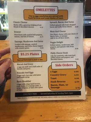 Menu photo 6 Timbers Redmond, OR