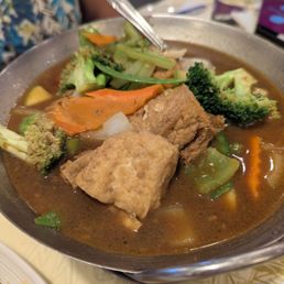 Vegetable hot pot with tofu and bean thread Vegetable hot pot with tofu and bean thread