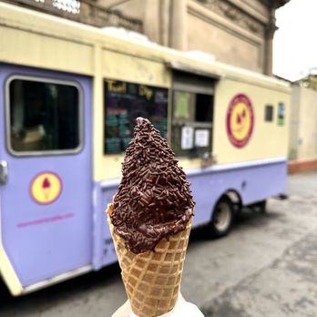 Twirl and Dip - Chocolate soft serve, chocolate dipped, chocolate sprinkles. I'm a chocolate fiend and I don't want to hear any negativity about it. - Ice Cream & Frozen Yogurt Near Me Twirl and Dip - Chocolate soft serve, chocolate dipped, chocolate sprinkles. I'm a chocolate fiend and I don't want to hear any negativity about it. - Ice Cream & Frozen Yogurt Near Me