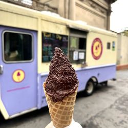 Twirl and Dip  - Chocolate soft serve, chocolate dipped, chocolate sprinkles. I'm a chocolate fiend and I don't want to hear any negativity about it.