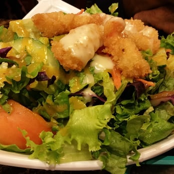 Ramen Bones - Savory, Sweet, and fresh Shrimp Katsu Salad. Two thumbs up! ((; - Noodles Near Me - Kapolei, Hawaii Ramen Bones - Savory, Sweet, and fresh Shrimp Katsu Salad. Two thumbs up! ((; - Noodles Near Me - Kapolei, Hawaii