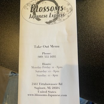 Blossoms Japanese Express - Menu - Japanese Near Me - Saginaw, Michigan Blossoms Japanese Express - Menu - Japanese Near Me - Saginaw, Michigan