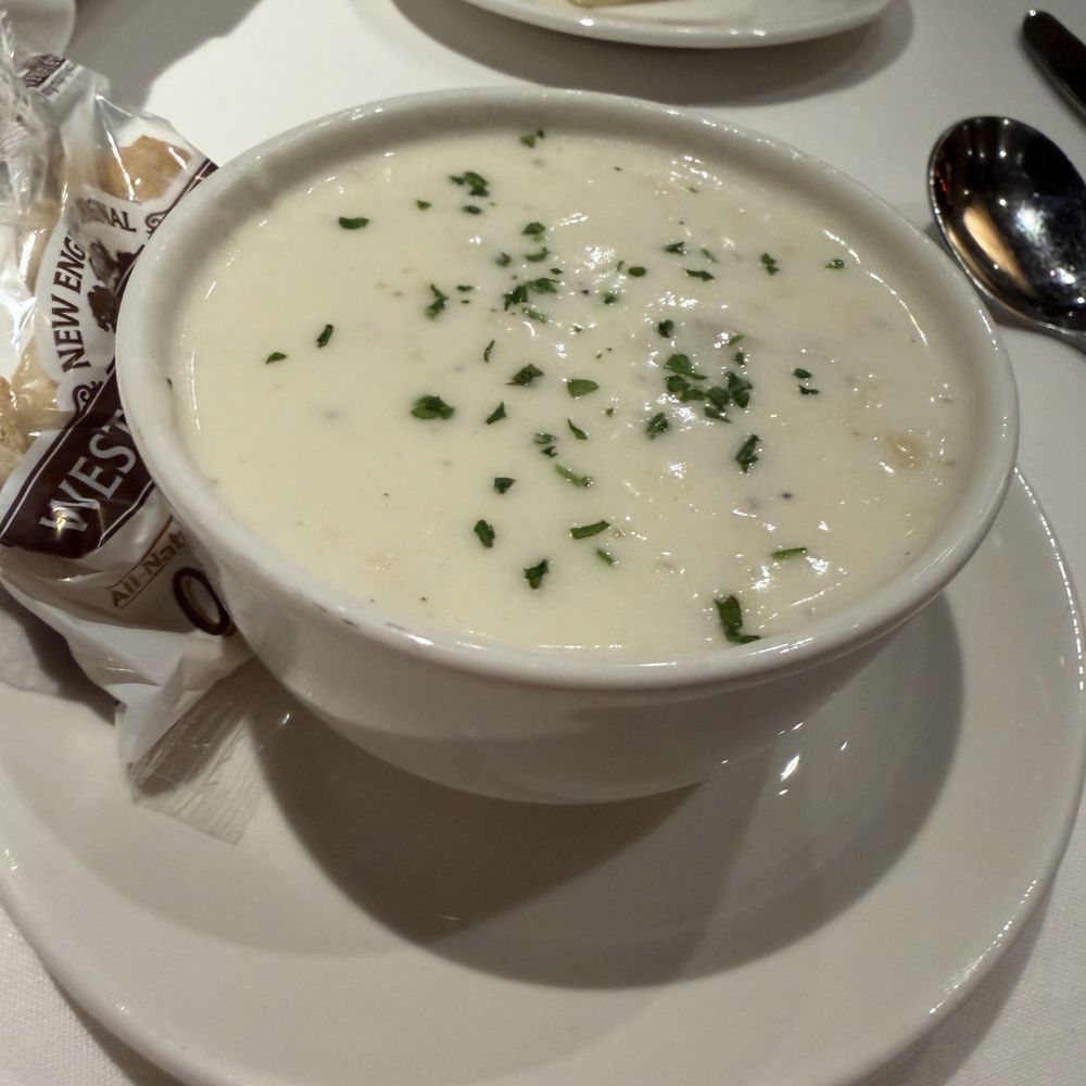 The Capital Grille - New England Clam Chowder cup - Steakhouses Near Me - Burbank, California The Capital Grille - New England Clam Chowder cup - Steakhouses Near Me - Burbank, California