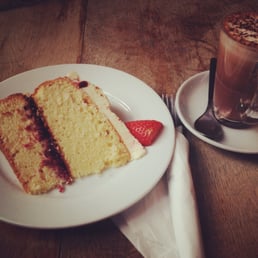 Generous cake slices = happy me Generous cake slices = happy me