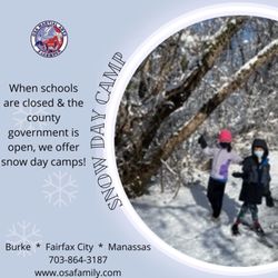 Plan ahead! When it snows and school is closed and the county gov is open- we have camp! #osafamily #wehaveyoucovered #camp