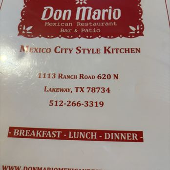 Don Mario Mexican Restaurant - Mexican Near Me - Lakeway, Texas