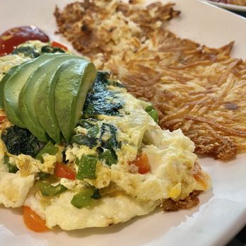 The Scratch Room - Veggie Omelette with Hash Browns. - Breakfast & Brunch Near Me - Anaheim, California