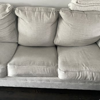 Ashley Store - This is how my couch looks now after Ashley told me the warranty I purchased didn't cover frame damage......when it does! - Furniture Stores Near Me - Highland, Indiana