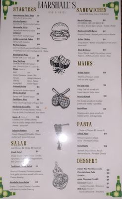 Menu photo 3 Marshalls Bar And Grill Washington, DC, DC Menu photo 3 Marshalls Bar And Grill Washington, DC, DC