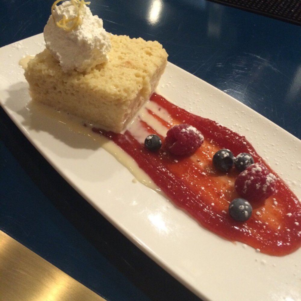 Spoke & Steele - Tres Leche Cake w/ Barrel Aged Jelly. - American Near Me - Indianapolis, Indiana Spoke & Steele - Tres Leche Cake w/ Barrel Aged Jelly. - American Near Me - Indianapolis, Indiana