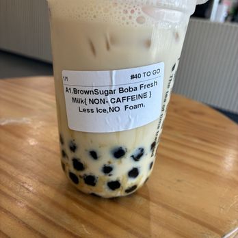 Modern Tea Shop - A1.   BROWN SUGAR BOBA FRESH MILK  ( ...........WITH  BROWN SUGAR BOBA ) - Bubble Tea Near Me - Suwanee, Georgia