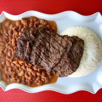LJ Market - Arroz con menestra y carne asada. White rice with beans and grilled steak - Spanish Near Me - Methuen, Massachusetts LJ Market - Arroz con menestra y carne asada. White rice with beans and grilled steak - Spanish Near Me - Methuen, Massachusetts