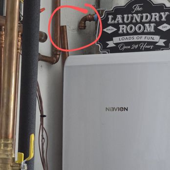 Jack Frost Heating & Air Conditioning - Botched pressure release pipe, causing burn risks. - Heating & Air Conditioning/HVAC Near Me - Flanders, New Jersey Jack Frost Heating & Air Conditioning - Botched pressure release pipe, causing burn risks. - Heating & Air Conditioning/HVAC Near Me - Flanders, New Jersey