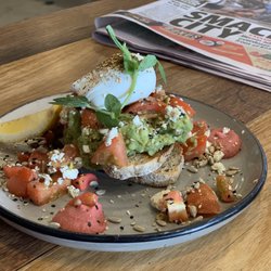 Frankie's Coffee and Eats - Smashed Avo. Fantastic explosion of flavor.