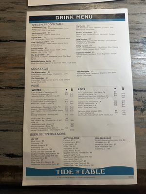 Menu photo 2 Tide to Table Ocean City, MD