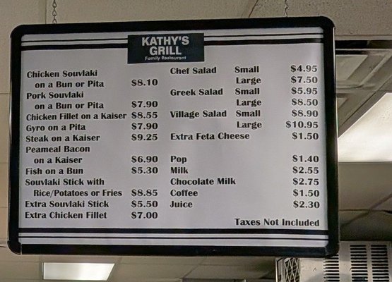 Menu photo 1 Kathy's Grill Scarborough, ON