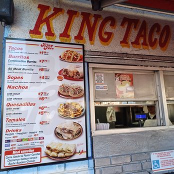 King Taco - a menu on the side of a building - Mexican Near Me - Los Angeles, California King Taco - a menu on the side of a building - Mexican Near Me - Los Angeles, California