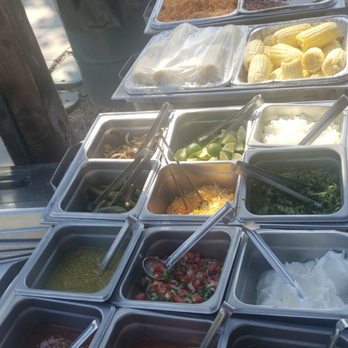 Your Taco Guy - Extra Goodies: salads, grilled onions, jalapeños, creama, queso, corn, rice and beans - Caterers Near Me - Livermore, California Your Taco Guy - Extra Goodies: salads, grilled onions, jalapeños, creama, queso, corn, rice and beans - Caterers Near Me - Livermore, California