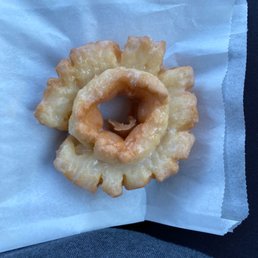 a doughnut on a napkin a doughnut on a napkin