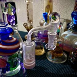 JK Smoke Shop - What's included:   - Fully Fused Honeycomb Pattern Terp Slurper - 14mm    - Male - Marble carb cap - Terp Pearls. Current price : $29.99