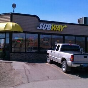 Subway - a white pickup truck parked in front of a subway restaurant - Fast Food Near Me - Duluth, Minnesota
