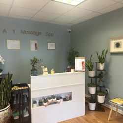 A1 Massage Spa - Front desk free snacks there