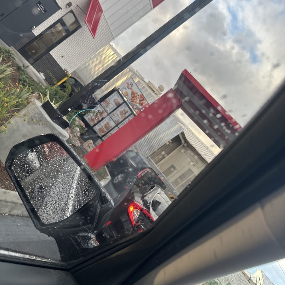 Drive thru line not moving for over 30 mins. I would have backed up and left but I was blocked in Drive thru line not moving for over 30 mins. I would have backed up and left but I was blocked in