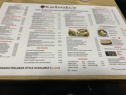 Menu photo 4 Kabob's Indian Grill Bloomington, MN
