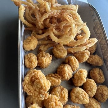 Alpha Charlie Grill - Popcorn chicken and onion strings - Breakfast & Brunch Near Me - Birmingham, Alabama Alpha Charlie Grill - Popcorn chicken and onion strings - Breakfast & Brunch Near Me - Birmingham, Alabama