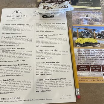 Horseshoe Bend Farm Wines - Menu and info with free tasting and crackers - Wineries Near Me - Centerville, Tennessee Horseshoe Bend Farm Wines - Menu and info with free tasting and crackers - Wineries Near Me - Centerville, Tennessee
