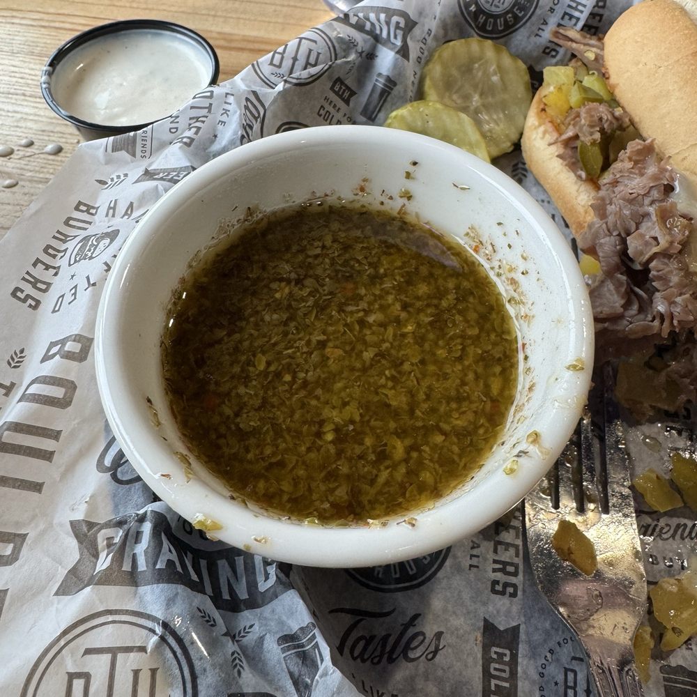 Au Jus dip for my French dip sandwich