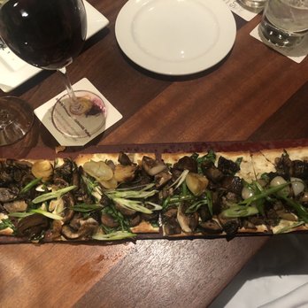 Seasons 52 - Mushroom flatbread with no cheese (vegan) - New American Near Me - Costa Mesa, California Seasons 52 - Mushroom flatbread with no cheese (vegan) - New American Near Me - Costa Mesa, California