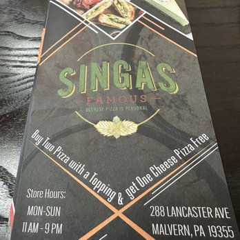 Singas Famous Pizza - Malvern - Chicken tikka pizza.  Menu - Pizza Near Me - Malvern, Pennsylvania