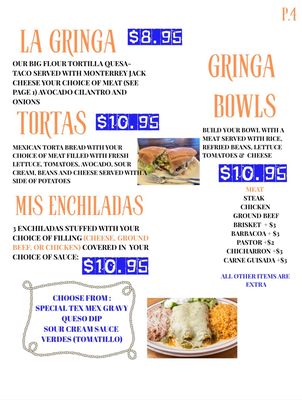 Menu photo 4 La Gringa Joshua, TX Menu photo 4 La Gringa Joshua, TX
