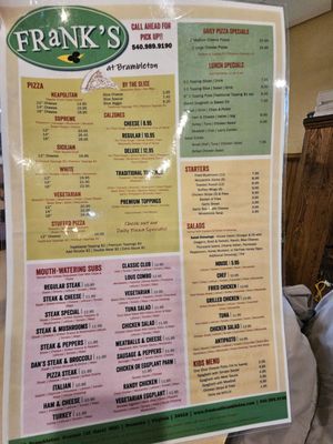 Menu photo 1 Frank's at Brambleton Roanoke, VA