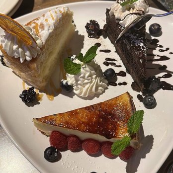 Sterling Steak And Lounge - Creme brulee cheesecake, chocolate cake and german cake - Steakhouses Near Me - Park City, Utah