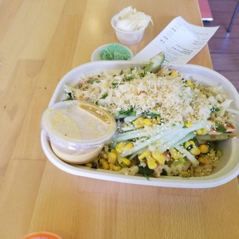 Fusabowl - The "custom salmon" bowl I ordered...  I was a little dismayed that the salmon was cooked, as I had expected it to be raw at a "sushi" place - Asian Fusion Near Me - Cincinnati, Ohio