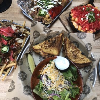 Del's Hideout - Loaded fries, Frito Pie, Flamin' chicken Mac n cheese and the Big O sandwich. - Barbeque Near Me - San Diego, California Del's Hideout - Loaded fries, Frito Pie, Flamin' chicken Mac n cheese and the Big O sandwich. - Barbeque Near Me - San Diego, California