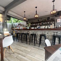 Inside bar view. Their gin variety is impressive Inside bar view. Their gin variety is impressive