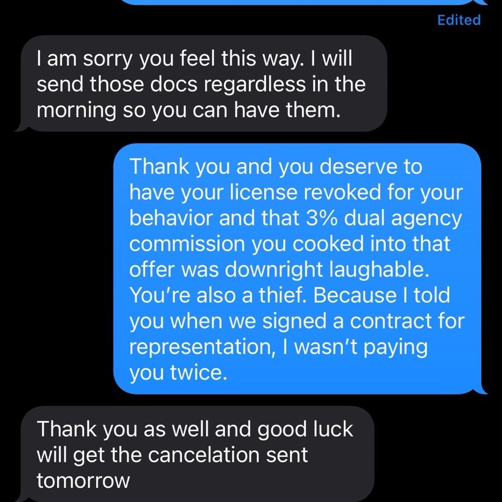 Rima Rafeh - Text and email thread between seller and realtor - Real Estate Agents Near Me - Palmdale, California
