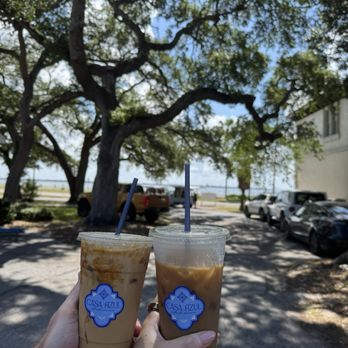 Casa Azul - Cold Brew with almond milk & sugar free vanilla and Bannoffee - Coffee & Tea Near Me - Tampa Bay, Florida Casa Azul - Cold Brew with almond milk & sugar free vanilla and Bannoffee - Coffee & Tea Near Me - Tampa Bay, Florida