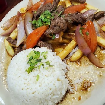 Tineo Peruvian Cafe - Beef salto lamado... Jacked that spelling up.... But good dish! - Peruvian Near Me - Richardson, Texas Tineo Peruvian Cafe - Beef salto lamado... Jacked that spelling up.... But good dish! - Peruvian Near Me - Richardson, Texas