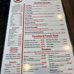 Tony's Bar & Grille - Menu