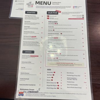 All About Pho - Menu - Vietnamese Near Me - Fullerton, California