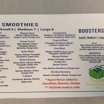 Paradise Smoothie Juice Bar - Juice Bars & Smoothies Near Me - Mableton, Georgia Paradise Smoothie Juice Bar - Juice Bars & Smoothies Near Me - Mableton, Georgia