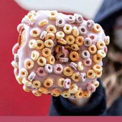 Sugar Cube Donuts - Menu pic of said "Berry Blast" SugarCube Donut - gorgeous, right? Where can I get THAT one??