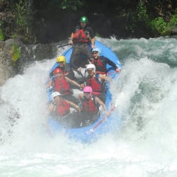 All Star Rafting - Husum Falls on the White Salmon river, the tallest commercially rafted waterfall in the US! Boat guided by Lane.