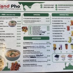 Island Pho & Bubble Tea - Menu