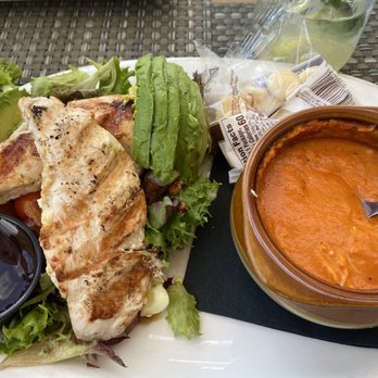 The Front Porch - Red pepper soup and front porch salad and added grilled chicken...delish! - Southern Near Me - Leonardtown, Maryland The Front Porch - Red pepper soup and front porch salad and added grilled chicken...delish! - Southern Near Me - Leonardtown, Maryland