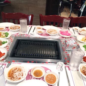 Daeji Ssonday Bbq Restaurant - Plenty of side dishes that come with your meat - Korean Near Me - Ridgefield, New Jersey
